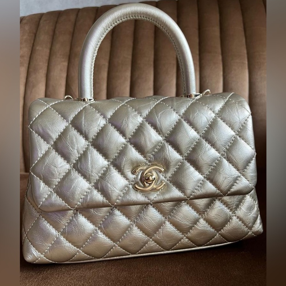 ##SOLD###Chanel coco handle small metalic edition ###SOLD##